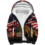 Harriet Tubman Sherpa Hoodie American Flag Background Underground Railroad Quote Powerful Civil Rights - African Pride