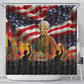 Harriet Tubman Shower Curtain American Flag Background Underground Railroad Quote Powerful Civil Rights - African Pride