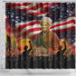 Harriet Tubman Shower Curtain American Flag Background Underground Railroad Quote Powerful Civil Rights - African Pride