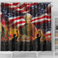 Harriet Tubman Shower Curtain American Flag Background Underground Railroad Quote Powerful Civil Rights - African Pride