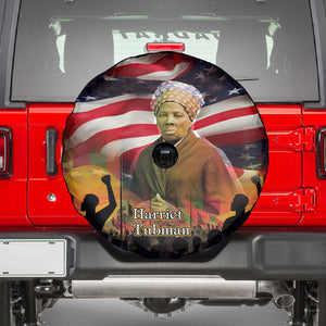 Harriet Tubman Spare Tire Cover American Flag Background Underground Railroad Quote Powerful Civil Rights - African Pride