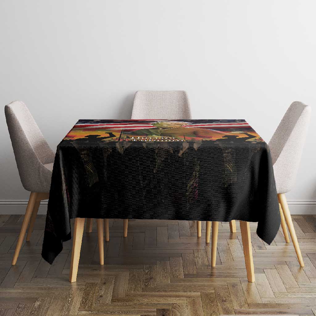 Harriet Tubman Tablecloth American Flag Background Underground Railroad Quote Powerful Civil Rights - African Pride