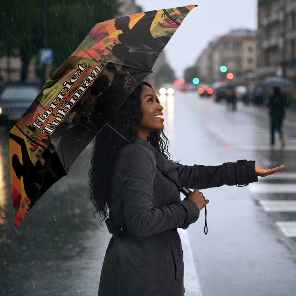 Harriet Tubman Umbrella American Flag Background Underground Railroad Quote Powerful Civil Rights - African Pride