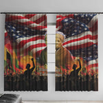 Harriet Tubman Window Curtain American Flag Background Underground Railroad Quote Powerful Civil Rights - African Pride