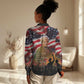 Harriet Tubman Women Casual Shirt American Flag Background Underground Railroad Quote Powerful Civil Rights - African Pride