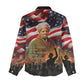 Harriet Tubman Women Casual Shirt American Flag Background Underground Railroad Quote Powerful Civil Rights - African Pride