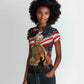 Harriet Tubman Women Polo Shirt American Flag Background Underground Railroad Quote Powerful Civil Rights TS04