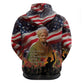 Harriet Tubman Zip Hoodie American Flag Background Underground Railroad Quote Powerful Civil Rights - African Pride