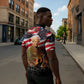 Harriet Tubman Zipper Polo Shirt American Flag Background Underground Railroad Quote Powerful Civil Rights - African Pride