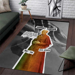 Harriet Tubman Area Rug American Flag Background Civil Rights Quote Keep Going Tribute Design - African Pride
