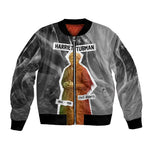 Harriet Tubman Bomber Jacket American Flag Background Civil Rights Quote Keep Going Tribute Design - African Pride