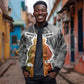 Harriet Tubman Bomber Jacket American Flag Background Civil Rights Quote Keep Going Tribute Design - African Pride