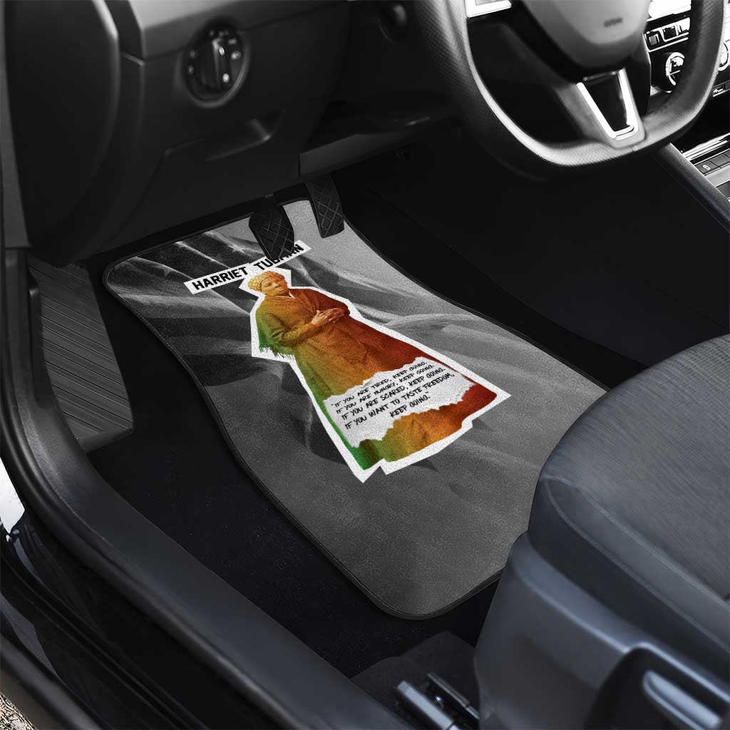 Harriet Tubman Car Mats American Flag Background Civil Rights Quote Keep Going Tribute Design - African Pride