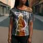 Harriet Tubman Cross Shoulder Shirt American Flag Background Civil Rights Quote Keep Going Tribute Design - African Pride