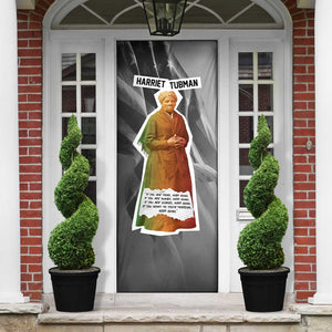 Harriet Tubman Door Cover American Flag Background Civil Rights Quote Keep Going Tribute Design - African Pride