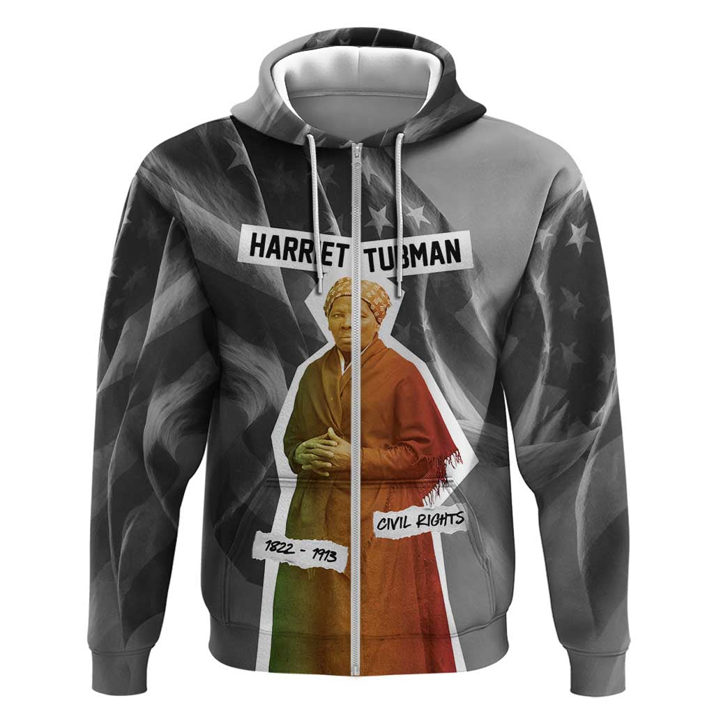 Harriet Tubman Hoodie American Flag Background Civil Rights Quote Keep Going Tribute Design - African Pride