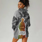 Harriet Tubman Hoodie Dress American Flag Background Civil Rights Quote Keep Going Tribute Design - African Pride