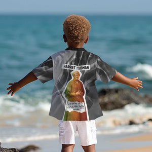 Harriet Tubman Kid Hawaiian Shirt American Flag Background Civil Rights Quote Keep Going Tribute Design TS04