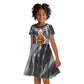 Harriet Tubman Kid Short Sleeve Dress American Flag Background Civil Rights Quote Keep Going Tribute Design TS04