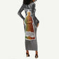 Harriet Tubman Long Sleeve Bodycon Dress American Flag Background Civil Rights Quote Keep Going Tribute Design - African Pride