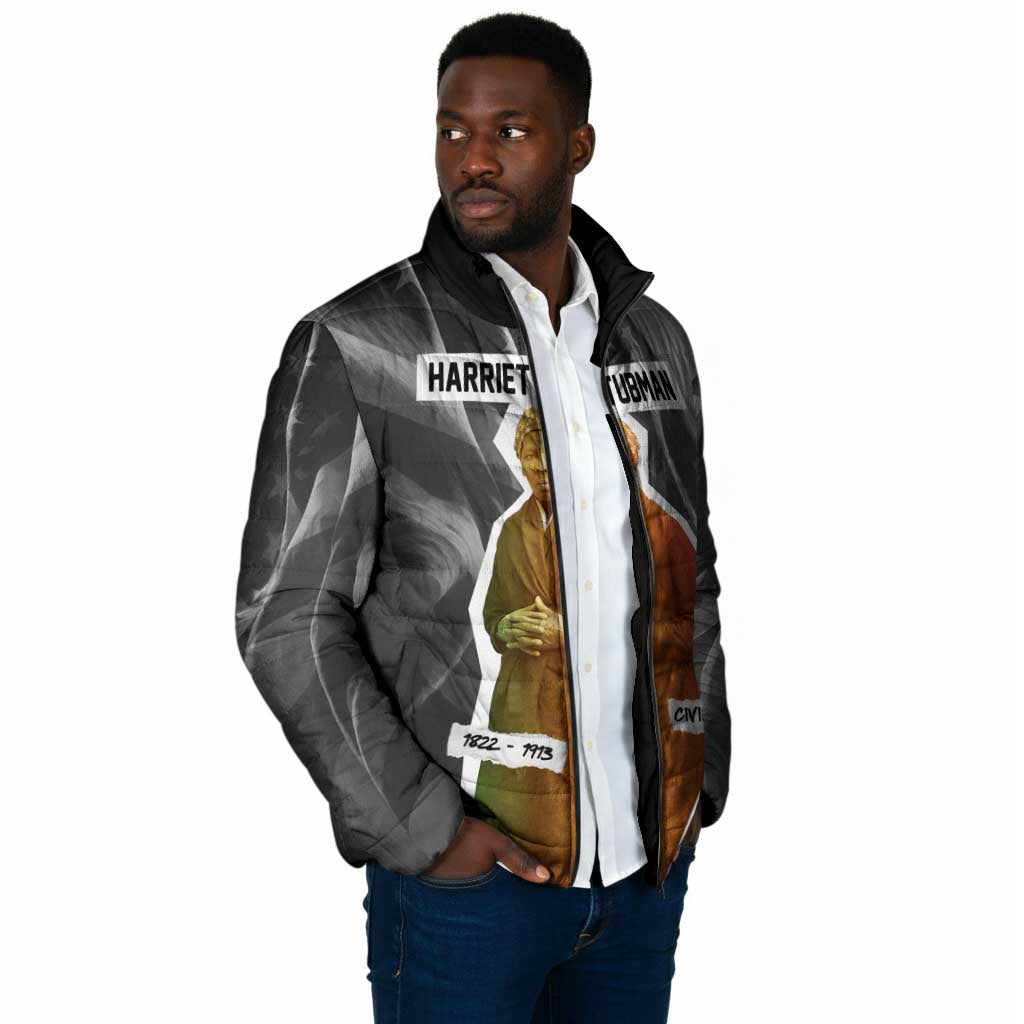 Harriet Tubman Padded Jacket American Flag Background Civil Rights Quote Keep Going Tribute Design - African Pride