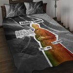 Harriet Tubman Quilt Bed Set American Flag Background Civil Rights Quote Keep Going Tribute Design - African Pride