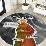 Harriet Tubman Round Carpet American Flag Background Civil Rights Quote Keep Going Tribute Design - African Pride