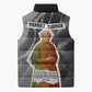 Harriet Tubman Sleeveless Puffer Jacket American Flag Background Civil Rights Quote Keep Going Tribute Design - African Pride