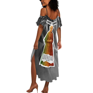 Harriet Tubman Summer Maxi Dress American Flag Background Civil Rights Quote Keep Going Tribute Design TS04