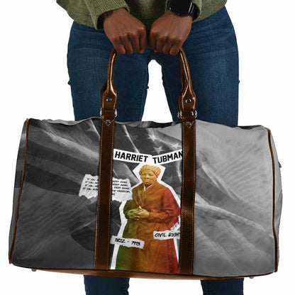 Harriet Tubman Travel Bag American Flag Background Civil Rights Quote Keep Going Tribute Design - African Pride