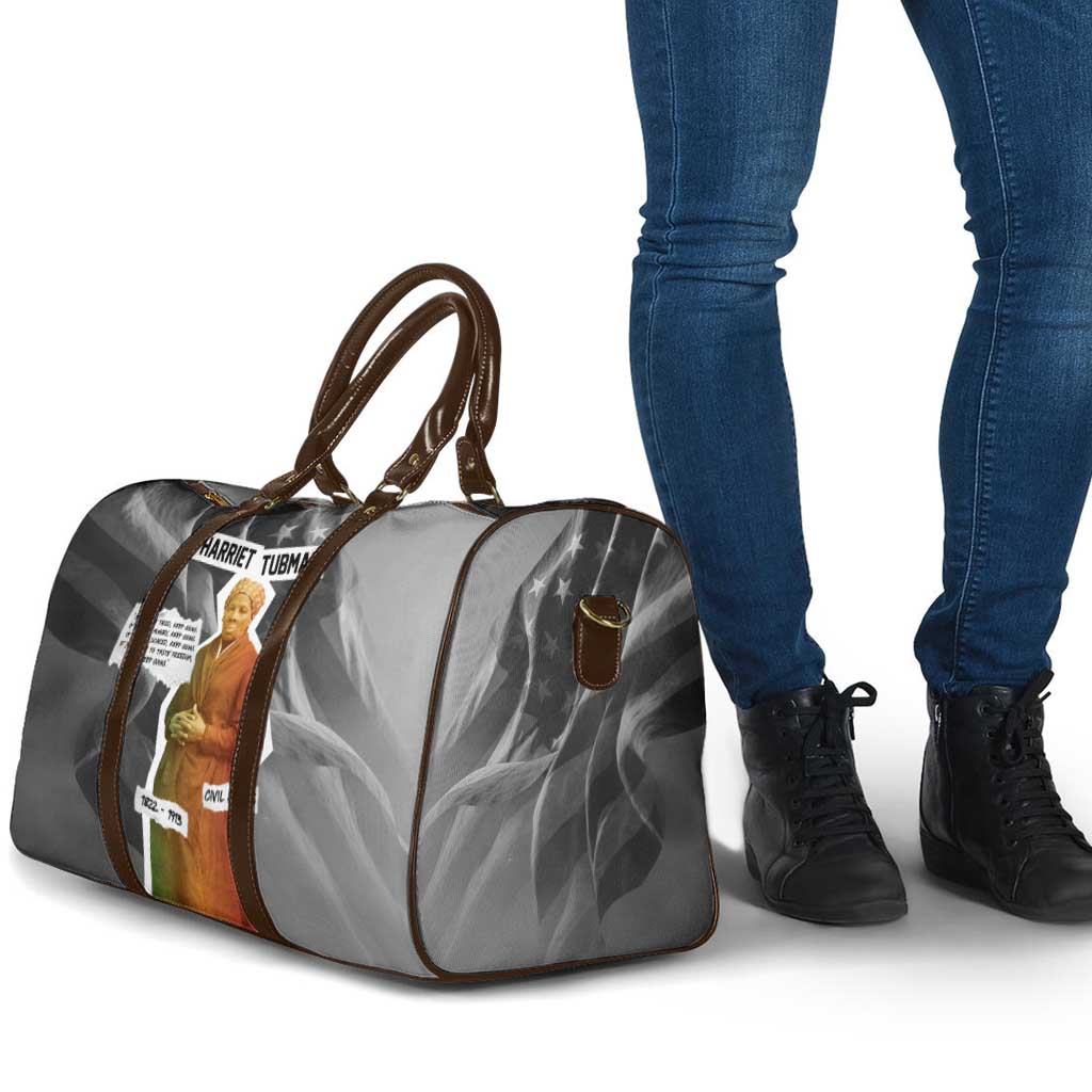 Harriet Tubman Travel Bag American Flag Background Civil Rights Quote Keep Going Tribute Design - African Pride