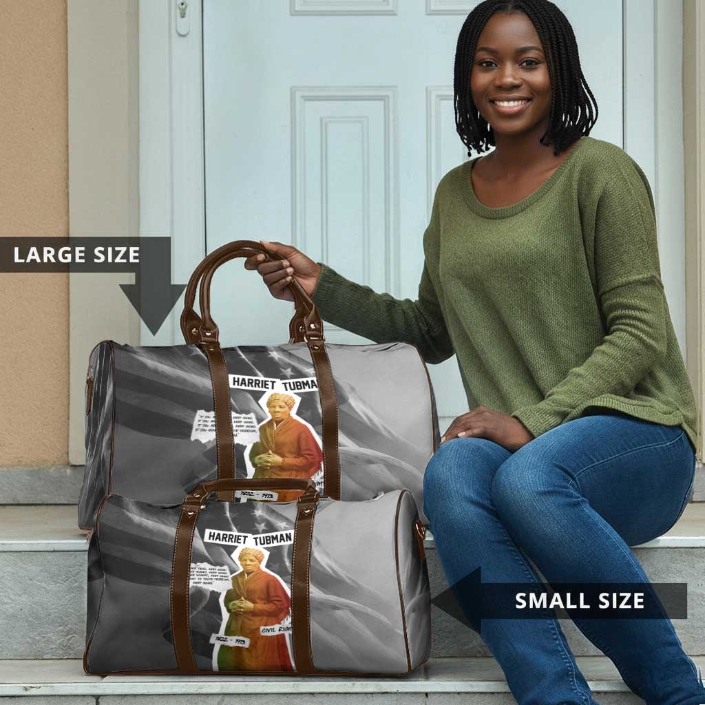 Harriet Tubman Travel Bag American Flag Background Civil Rights Quote Keep Going Tribute Design - African Pride