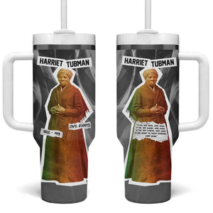 Harriet Tubman Tumbler With Handle American Flag Background Civil Rights Quote Keep Going Tribute Design - African Pride