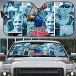 Harriet Tubman Auto Sun Shade Newspaper Collage Design We Out Quote Strong Woman Tribute Underground Railroad Legacy - African Pride