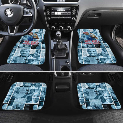 Harriet Tubman Car Mats Newspaper Collage Design We Out Quote Strong Woman Tribute Underground Railroad Legacy - African Pride