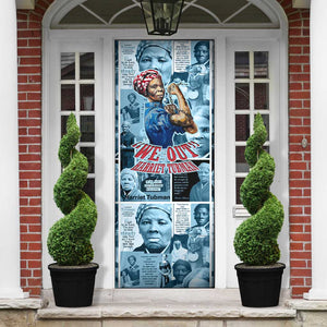 Harriet Tubman Door Cover Newspaper Collage Design We Out Quote Strong Woman Tribute Underground Railroad Legacy - African Pride