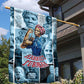 Harriet Tubman Garden Flag Newspaper Collage Design We Out Quote Strong Woman Tribute Underground Railroad Legacy - African Pride