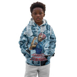 Harriet Tubman Kid Hoodie Newspaper Collage Design We Out Quote Strong Woman Tribute Underground Railroad Legacy - African Pride