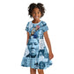 Harriet Tubman Kid Short Sleeve Dress Newspaper Collage Design We Out Quote Strong Woman Tribute Underground Railroad Legacy TS04