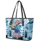 Harriet Tubman Leather Tote Bag Newspaper Collage Design We Out Quote Strong Woman Tribute Underground Railroad Legacy - African Pride