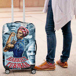 Harriet Tubman Luggage Cover Newspaper Collage Design We Out Quote Strong Woman Tribute Underground Railroad Legacy - African Pride