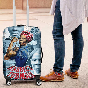 Harriet Tubman Luggage Cover Newspaper Collage Design We Out Quote Strong Woman Tribute Underground Railroad Legacy - African Pride