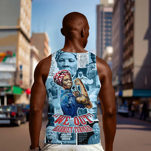 Harriet Tubman Men Tank Top Newspaper Collage Design We Out Quote Strong Woman Tribute Underground Railroad Legacy - African Pride