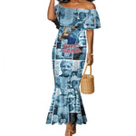 Harriet Tubman Mermaid Dress Newspaper Collage Design We Out Quote Strong Woman Tribute Underground Railroad Legacy - African Pride