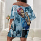 Harriet Tubman Off Shoulder Short Dress Newspaper Collage Design We Out Quote Strong Woman Tribute Underground Railroad Legacy - African Pride