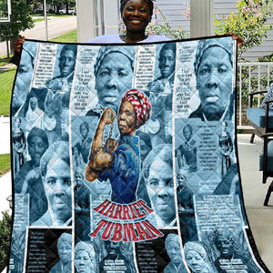 Harriet Tubman Quilt Newspaper Collage Design We Out Quote Strong Woman Tribute Underground Railroad Legacy - African Pride