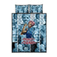 Harriet Tubman Quilt Bed Set Newspaper Collage Design We Out Quote Strong Woman Tribute Underground Railroad Legacy - African Pride
