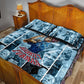 Harriet Tubman Quilt Bed Set Newspaper Collage Design We Out Quote Strong Woman Tribute Underground Railroad Legacy - African Pride