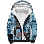 Harriet Tubman Sherpa Hoodie Newspaper Collage Design We Out Quote Strong Woman Tribute Underground Railroad Legacy - African Pride