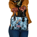 Harriet Tubman Shoulder Handbag Newspaper Collage Design We Out Quote Strong Woman Tribute Underground Railroad Legacy - African Pride